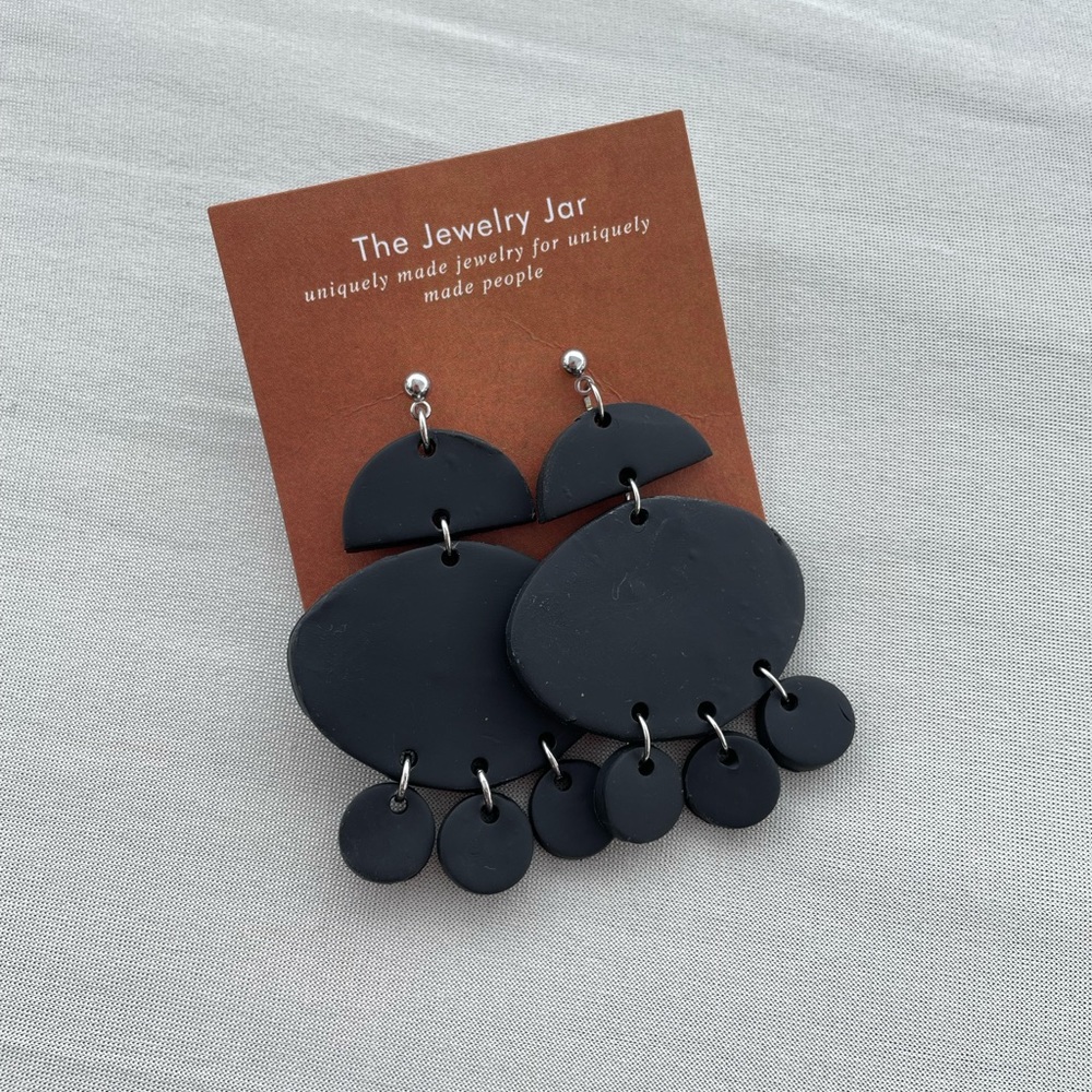 Black Clay Earrings